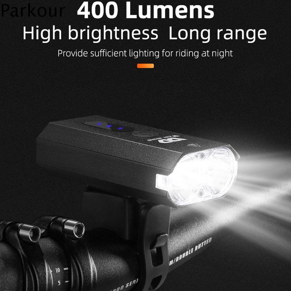 PARKOUR Đèn pin USB USB Có Thể Sạc Lại LED đôi Đèn Xe Đạp Đèn báo Đèn pha xe đạp Đèn Trước Đèn trước xe đạp leo núi Đèn pha xe đạp Đèn Trước Xe Đạp Đèn Xe Đạp