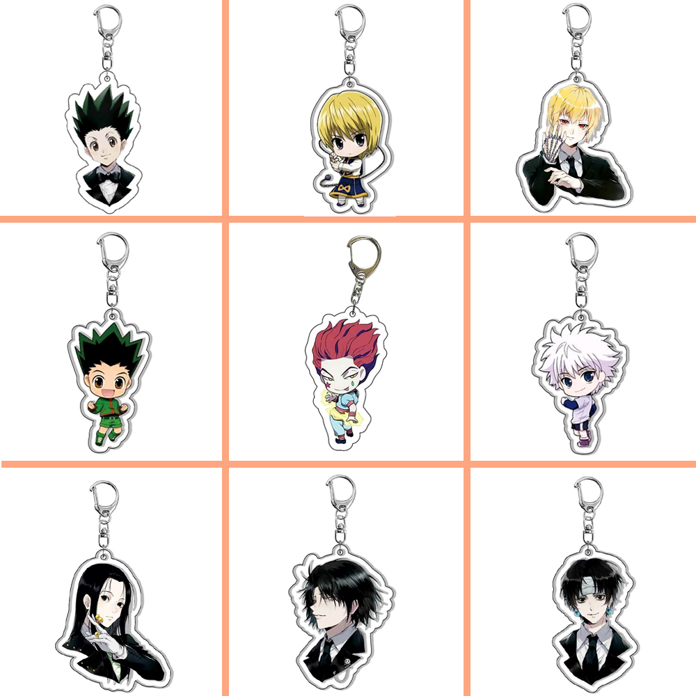 Hunter GON FREECSS Anime Keychain Killua Zoldyck Kurapika Keyring Hisoka Bag Tag Cos Accessory