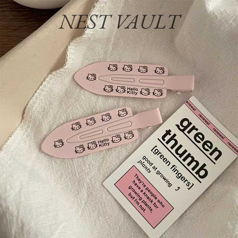 NEST VAULT Sweet and cool Hello Kitty seamless hairpin kt cat bangs side clip Olympic champion same style