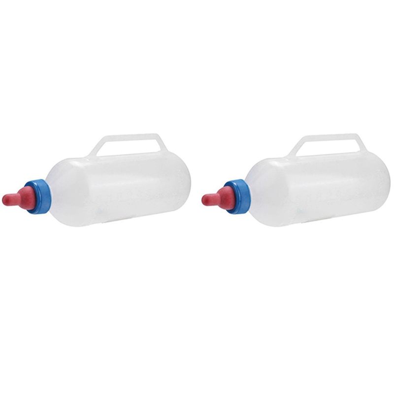 2X 1L Lamb Nursing Bottle Feeding Goat Milk Bottle with Handle Plastic