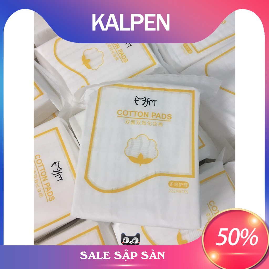 Bông tẩy trang 3 lớp COTTON PADS Túi 222 miếng - KALPEN