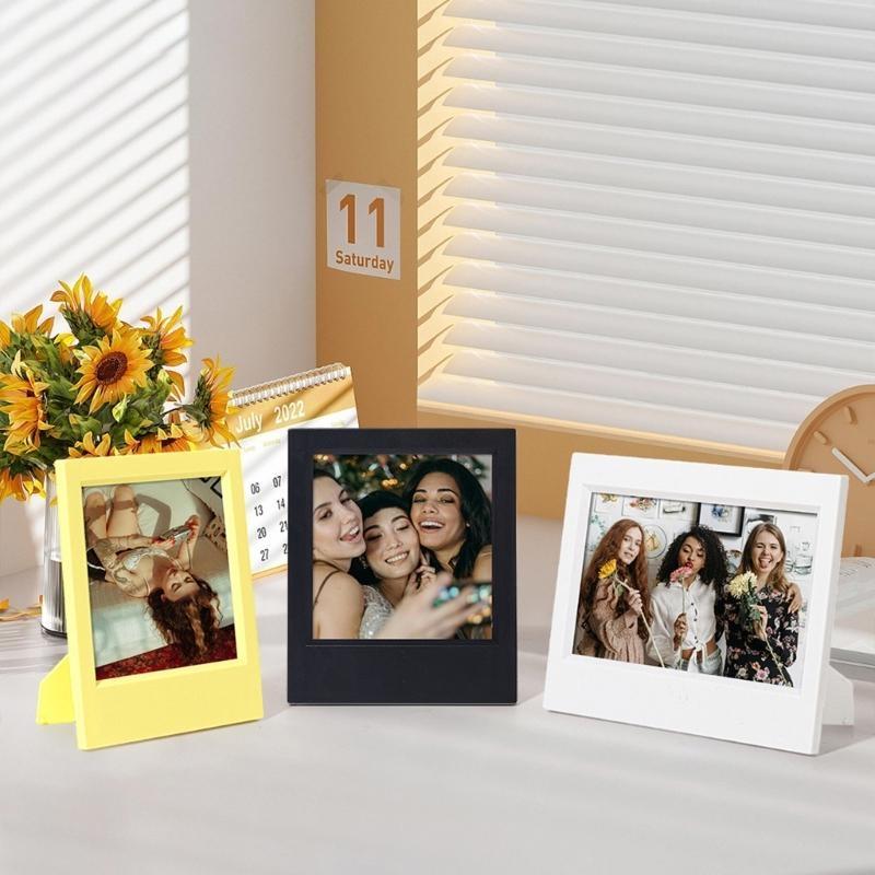 Máy ảnh nhỏ gọn instants in ví đựng ảnh 5inch nhựa hình ảnh khung 6 màu sắc tùy chọn Giá đỡ gấp lại được tiết kiệm không gian nhà giọng