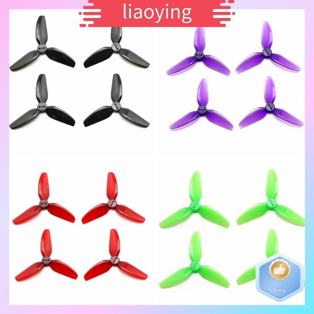 LIAOYING 2Pairs 3inch Cánh quạt Prop t3x3x3 3 lưỡi PC Đạo cụ 3 lưỡi 3030 Chống rơi Tăm Điện Ảnh cine