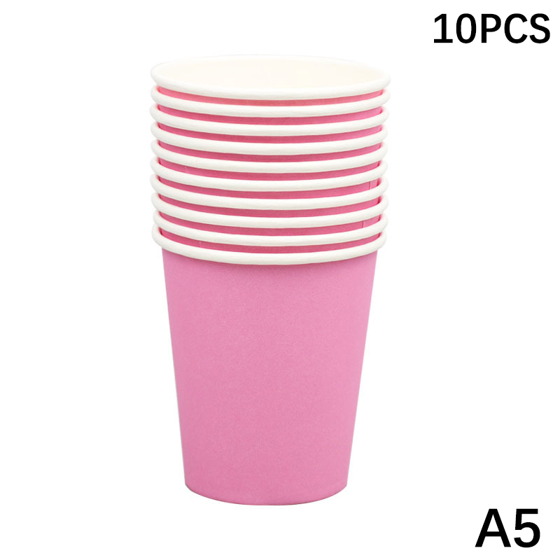 AGBBG 10Pcs 9Oz 250Ml Rắn Dày Cốc Giấy Cốc Dùng Một Lần Đám Cưới Sinh Nhật Đảng Kỳ Nghỉ Dùng Một Lần Bộ Đồ Ăn