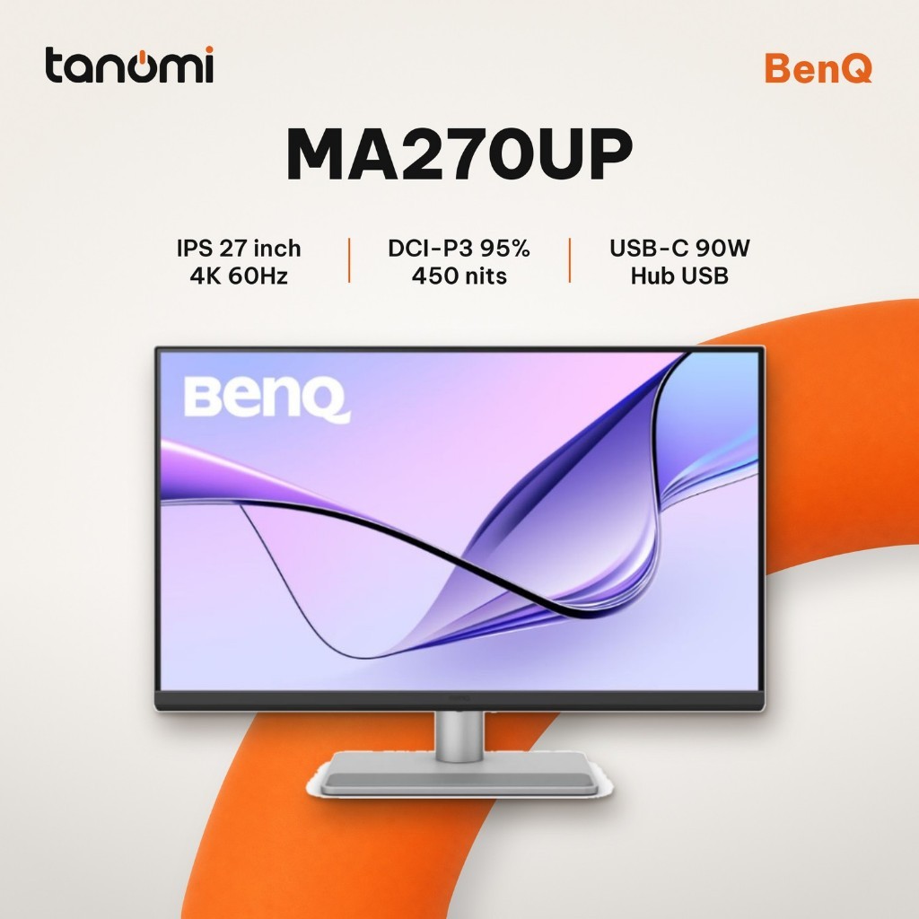 BenQ MA270UP IPS 60Hz 4K 27 inch 450 nits dùng MacBook thiết kế chỉnh ảnh hub USB-C