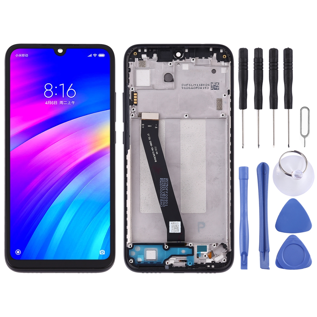 Màn hình LCD TFT cho Xiaomi Redmi 7 Digitizer đầy đủ lắp ráp với khung