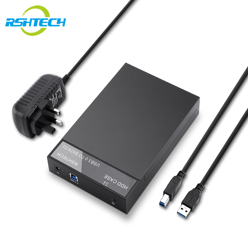 RSHTECH R319 Hard Drive Enclosure USB 3.0 to SATA External Hard Drive Docking Station for 3.5 inch SATA I/II/III HDD SSD Up to 16TB Support UASP ราคา 492 บาท*ส่งฟรี