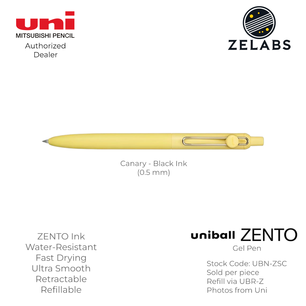 Uni Uni-Ball ZENTO Standard Retractable Gel Pen - UBN-ZSC - 0.38mm | 0.5mm