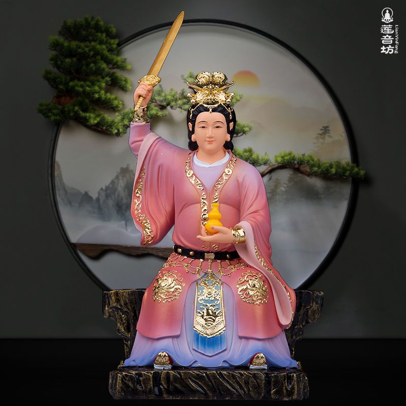 [Hoàn hảo]  Ngồi tượng Cửu Thiên Huyền Nữ nương nương nhựa thần tượng Cửu Thiên Huyền Nữ Binh Pháp Nữ Thần Cửu Thiên Thánh Mẫu Thiên Tôn phụng đồ trang trí Tượng Đạo giáo Tượng Phật nghi lễ
