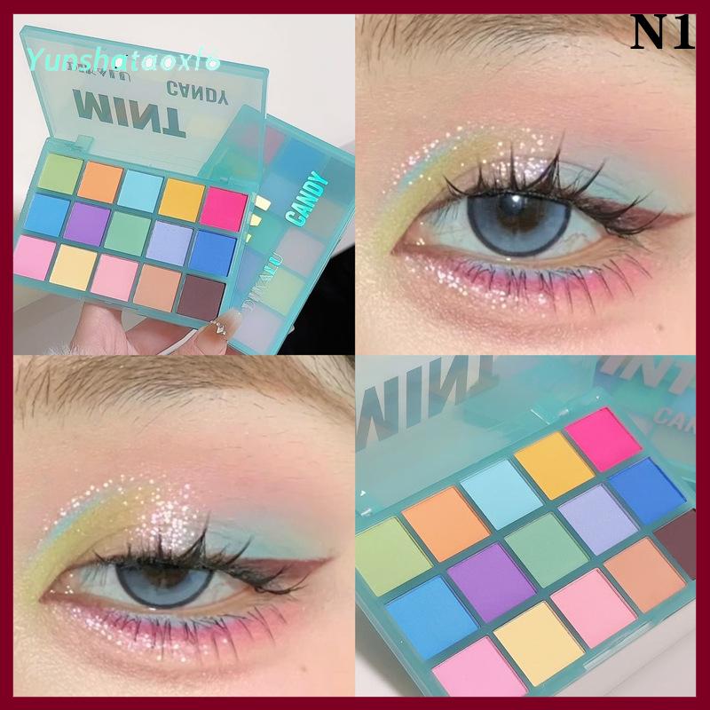 yunshataoxf Dikalu màu xanh lá cây Eyeshadow Palette màu tím long lanh Pearlescent Matte Eye Shadow ánh sáng lung linh trang điểm lâu dài phụ nữ vẻ đẹp mắt mỹ phẩm - 6