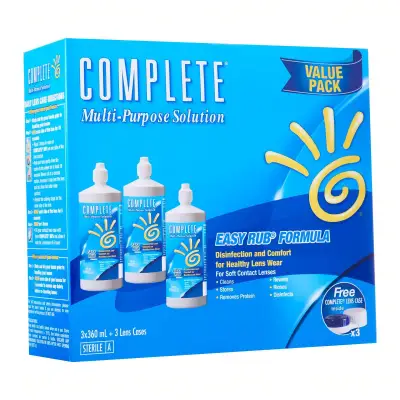 Complete Easy Rub Multi Purpose Solution Value Pack (with Free Lens Cases)