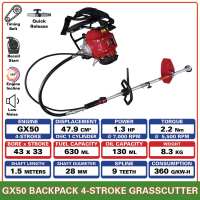 BBAX50/GX50 4-Stroke Backpack 2-pc Shaft Grass Cutter / Brush Cutter [47.9CC]