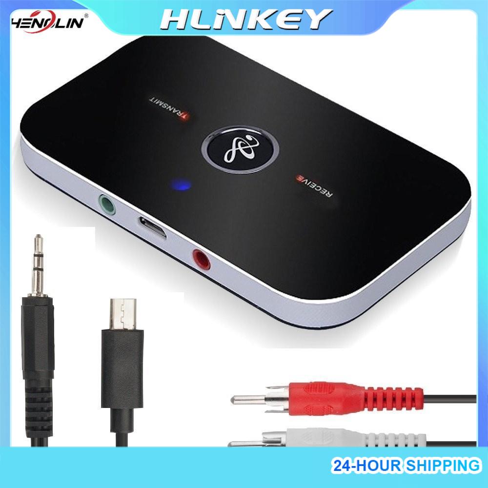 2 In 1 Bluetooth 5.0 Wireless Audio Transceiver Hi-Fi Adapter Handsfree Stereo 3.5mm Car Home DVD Computer Speakers Headphones MP3 MP4 ราคา 113 บาท*ส่งฟรี