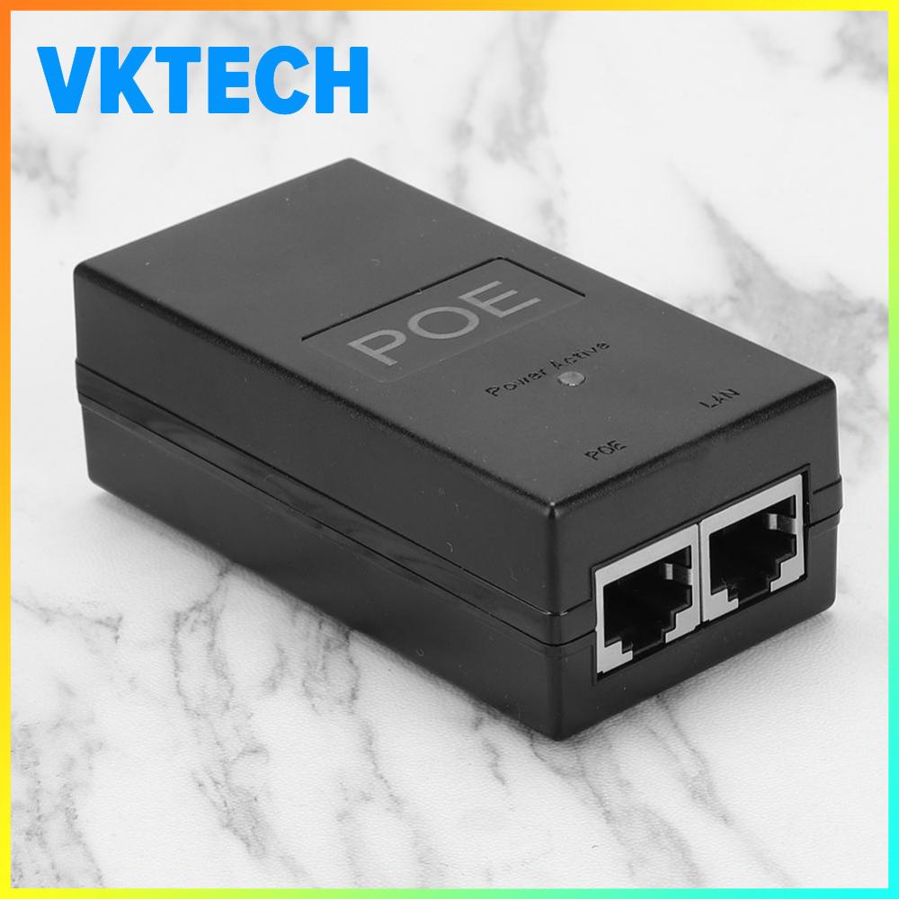 Vktech 24V 0.5A 12W Desktop Poe Power Cctv Ethernet Injector ราคา 119 บาท*ส่งฟรี