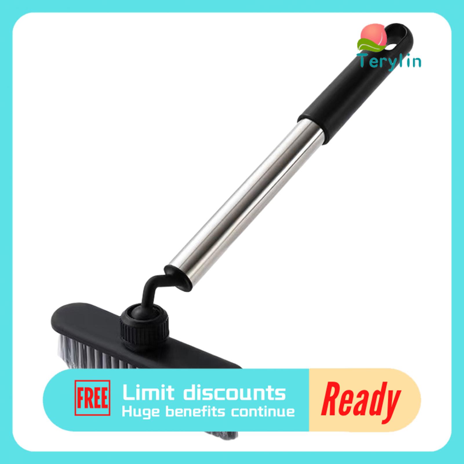 Easy Grip Cleaning Brush Universal Rotation Brush Crevice Brush with Extended Handle Universal 360° Rotation V-shaped Dense Bristles for Stubborn Stain Removal Multi-purpose Cleaning Tool for Home