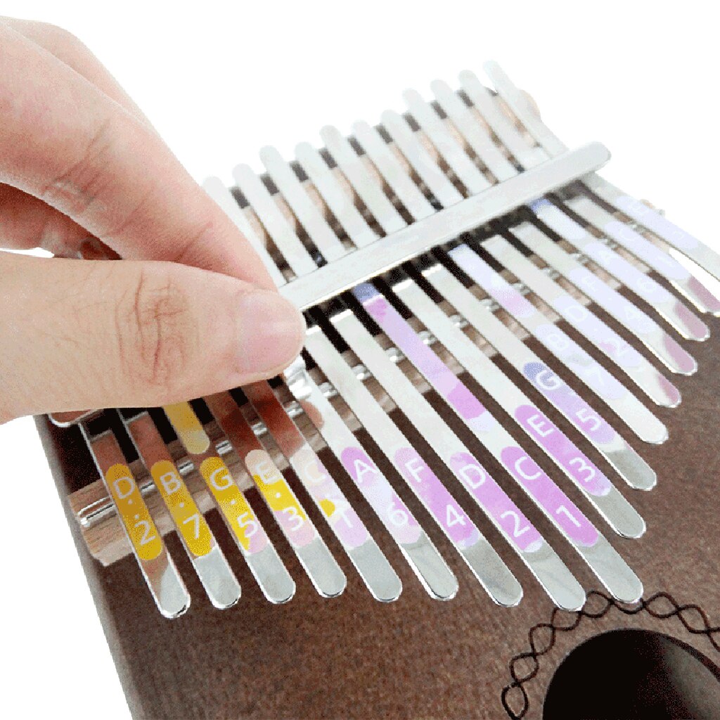 Kalimba Scale 17 Key Sticker Percussion Parts Accessories for Learner Musical Instrument Kit