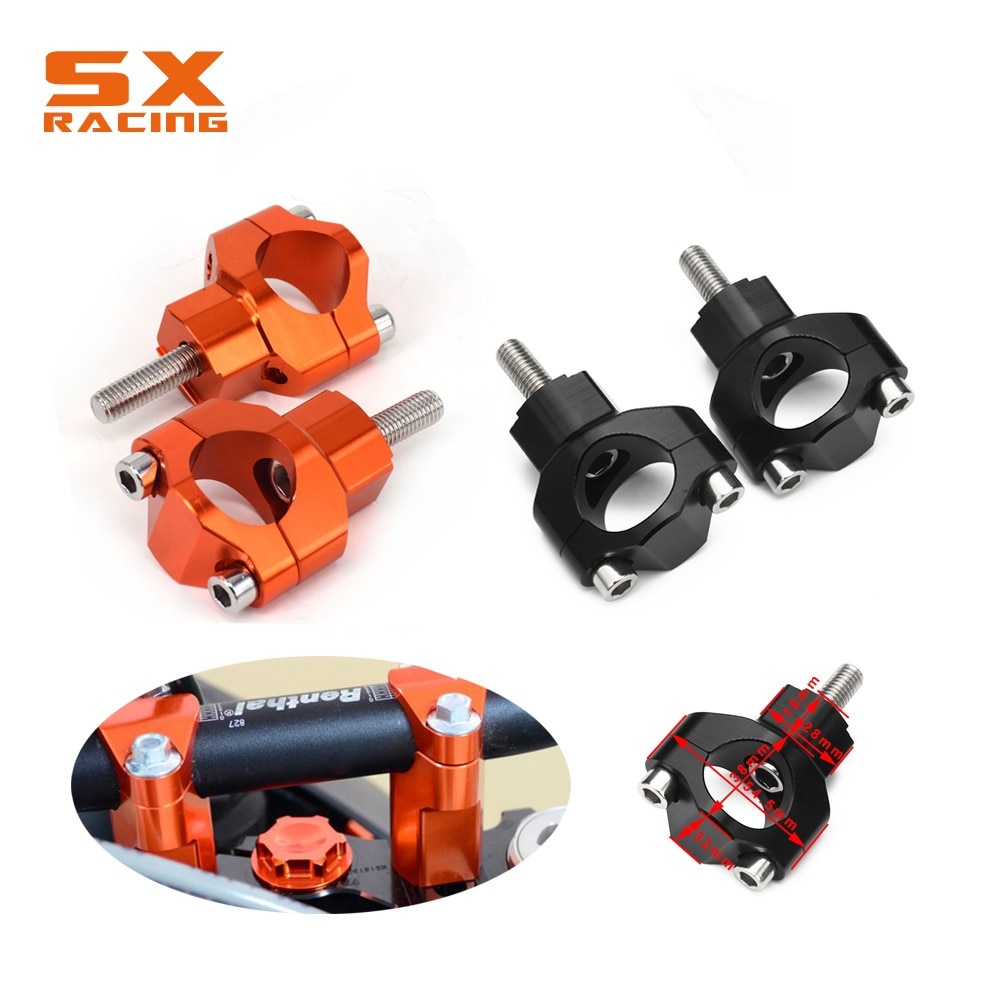 【】 Motorcycle 1 1/8 28mm Handlebar Risers Bar Mount Clamp For Ktm Sx Sxf Exc Xcw Xcfw Excf 125 150 200 250 300 350 450 500 525 530