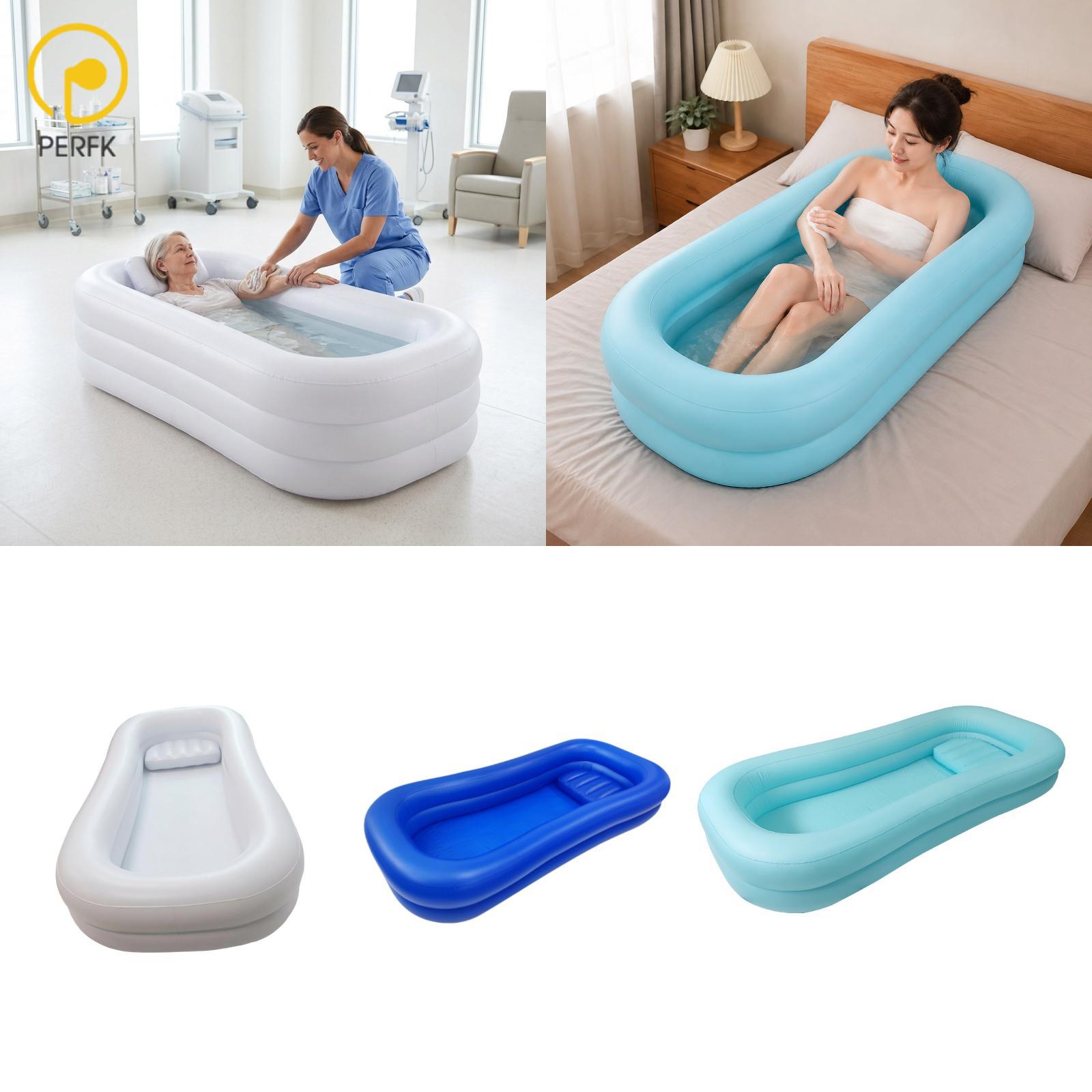 Inflatable Bathtub Inflatable Shampoo Basin for Elderly Multipurpose Sturdy Accessory PVC Home Ergonomic Bed Bath Supplies ราคา 6,655 บาท*ส่งฟรี