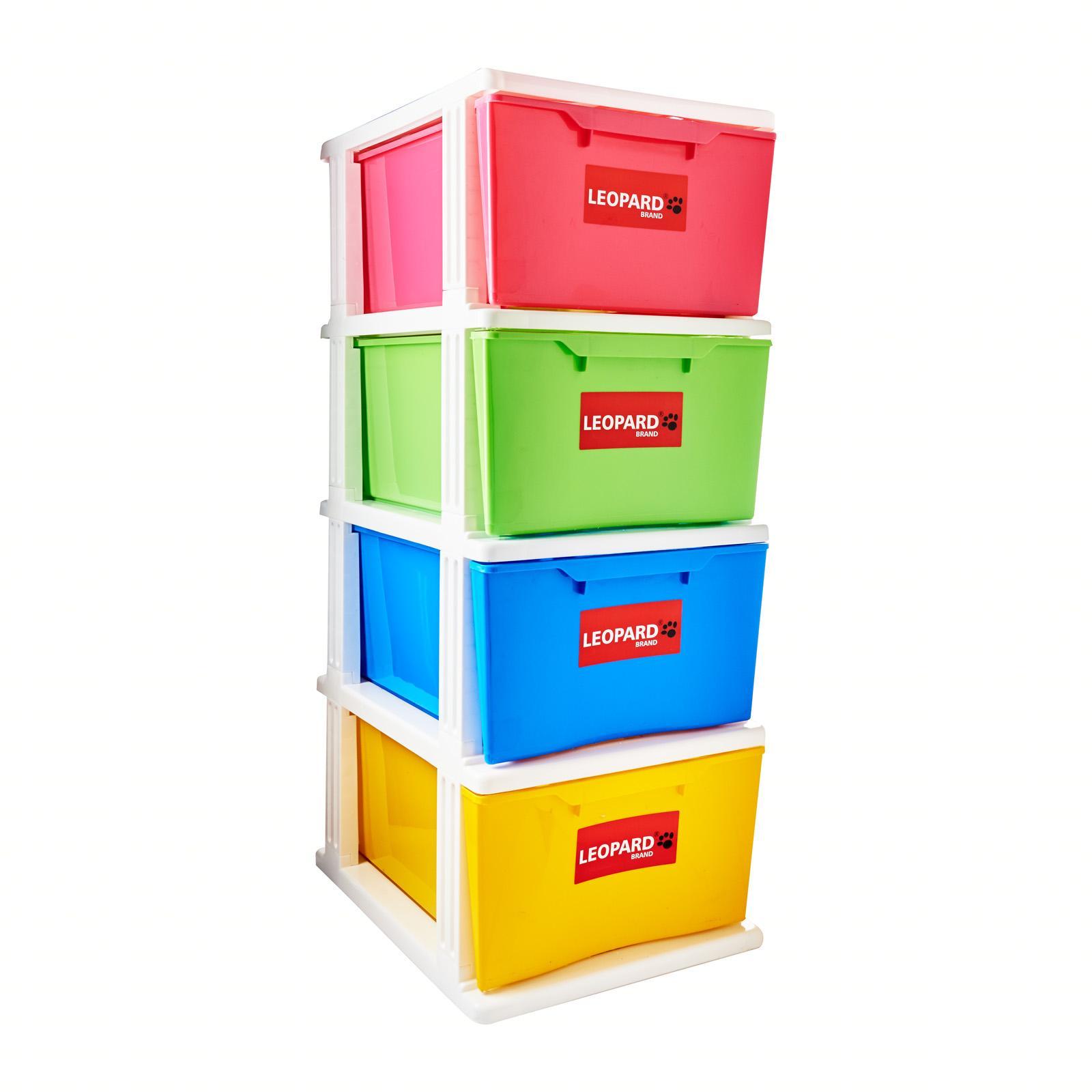 Leopard 4 Tier Storage Drawer Diffmarts Singapore