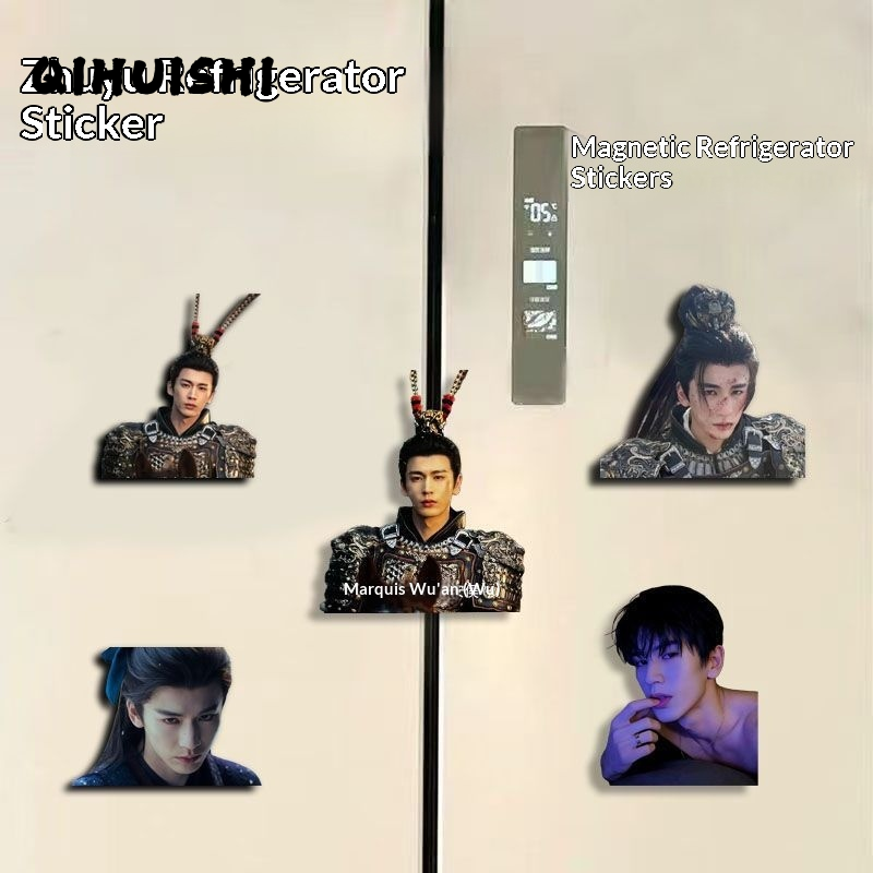 QIHUISHI Zhuyu Zhang Linghe Acrylic Magnetic Refridgerator Magnets Home Decoration ราคา 23 บาท*ส่งฟรี