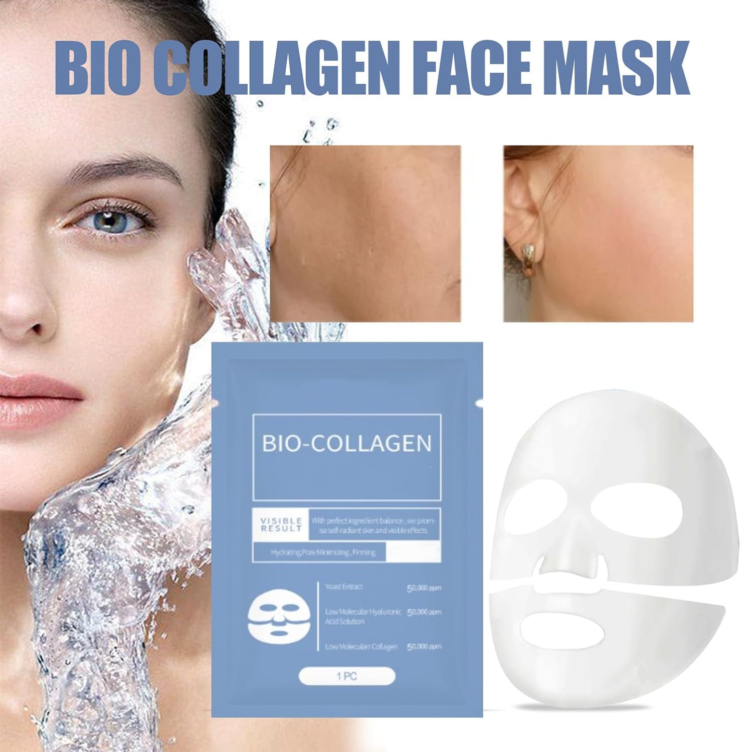 Mặt nạ Bio Collagen, 2/4/6 mặt nạ Bio-Collagen Cocobeauty, Mặt nạ ngủ Quasi Bio Collagen, Mặt nạ nâng cơ chống nhăn sâu Collagen