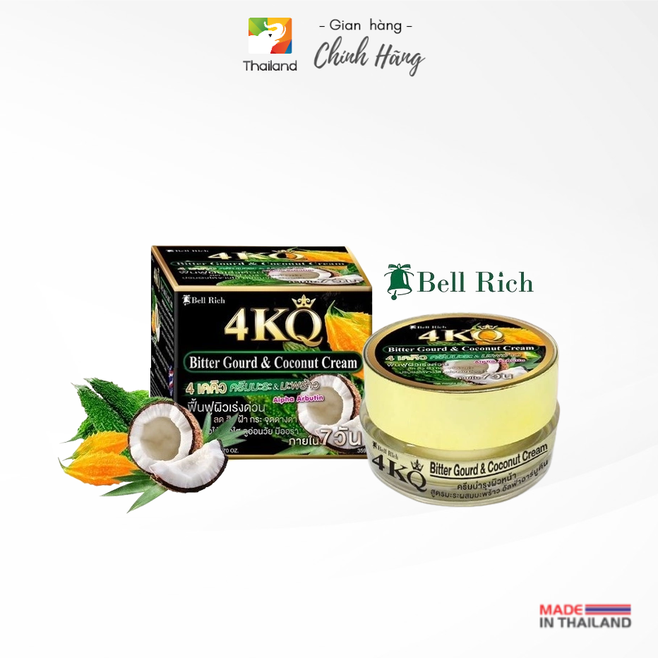 Kem dưỡng, serum mướp đắng dừa 4KQ Bitter Gourd & Coconut Cream Thái Lan