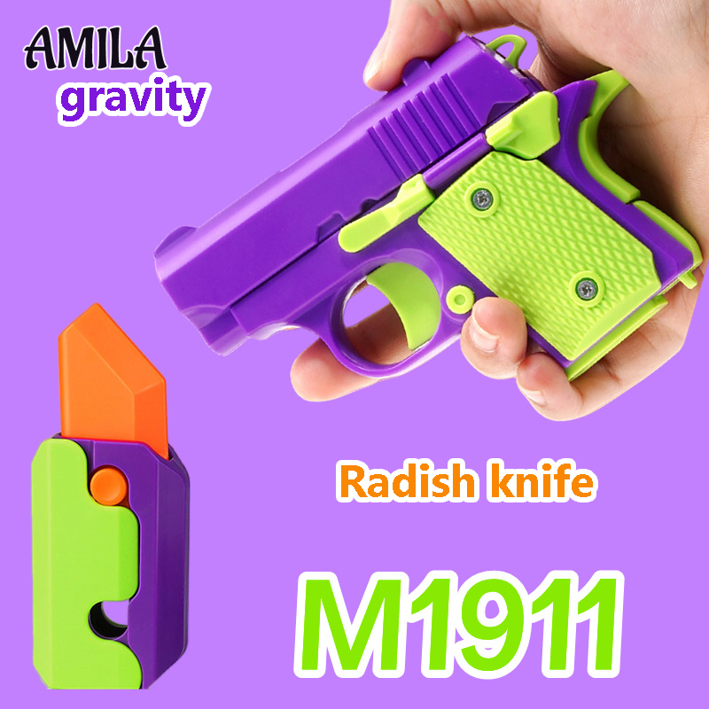 AMILA Gravity mini1911 radish toy luminous radish knife cannot be fired