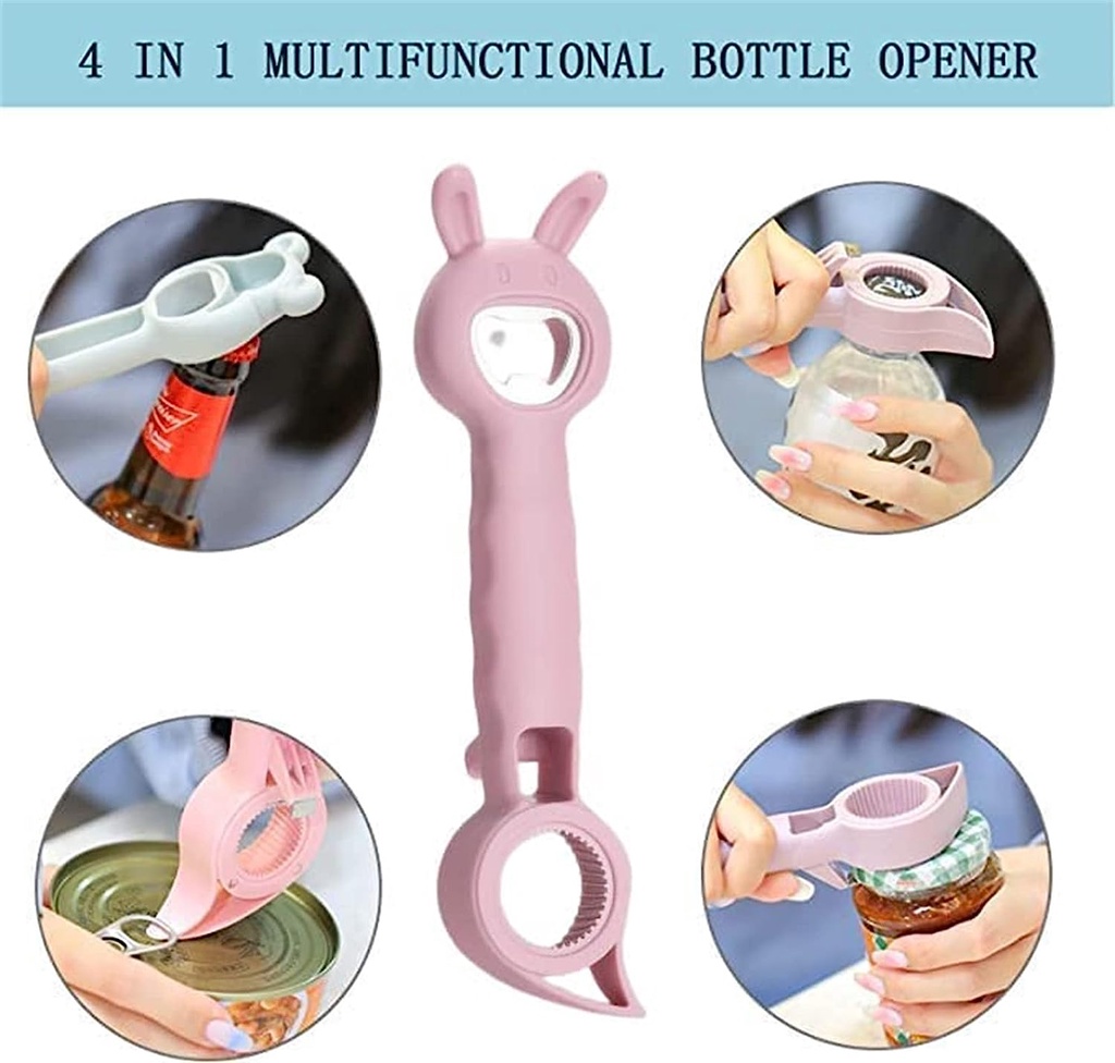 Multifunctional 4-in-1 Opener For Bottles Cans Jars And Caps_voghion.com