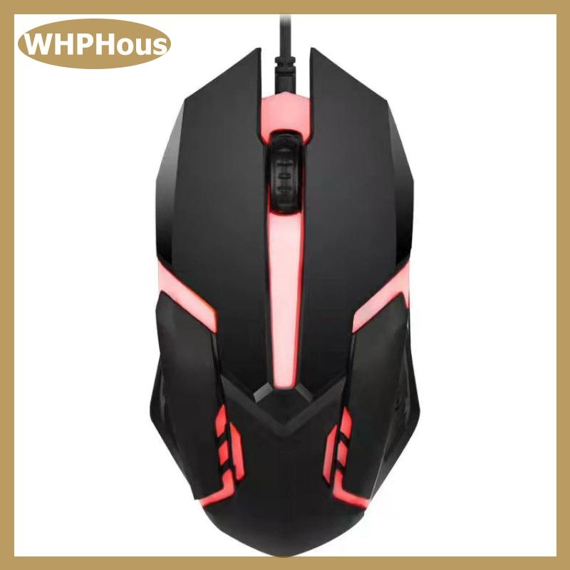 WHPHous Chuột chơi game eSports, có dây, ánh sáng mát mẻ, giao diện máy tính USB, văn phòng kinh doanh, đen trắng, nhiều loại để lựa chọn