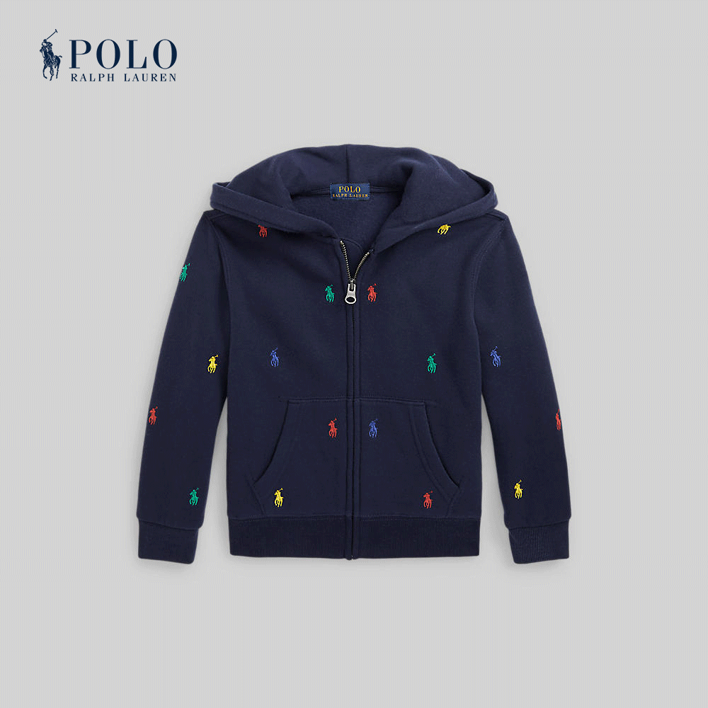 Polo Ralph Lauren Kids Boys Jacket-Polo Pony Fleece Full-Zip Hoodie CWPOKNIB8020967 410 Navy-410 ราคา 8,100 บาท*ส่งฟรี