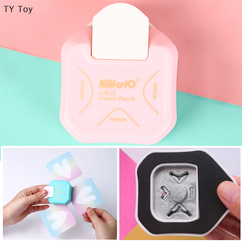TY Mini góc rounder đấm 3 cách góc cắt DIY tròn edgers xén