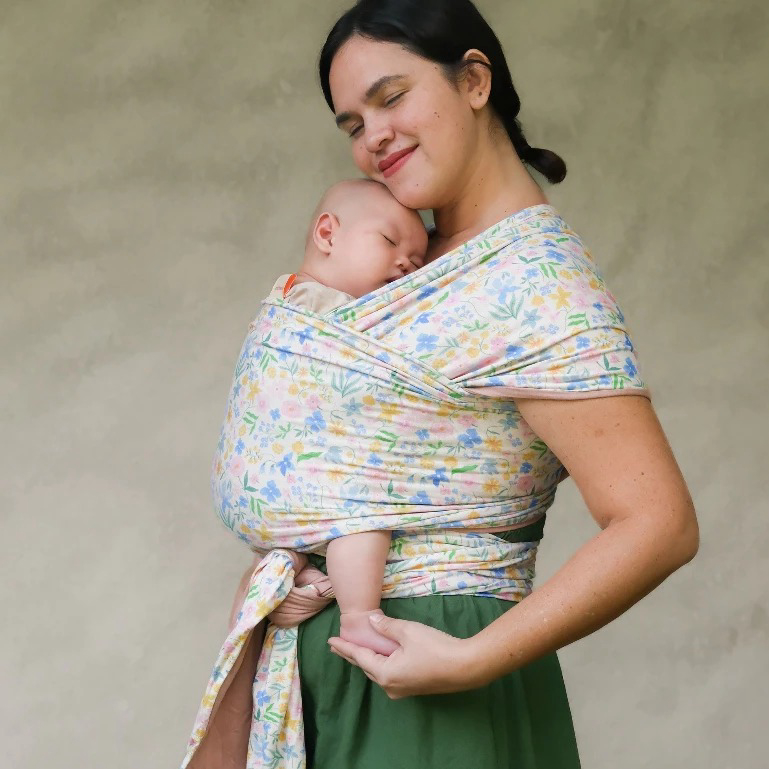 Mikhadou Stretchy Wrap x Ayang Cempaka - Gendongan Bayi M Shape Reversible - Baby Carrier - Lavie Baby House