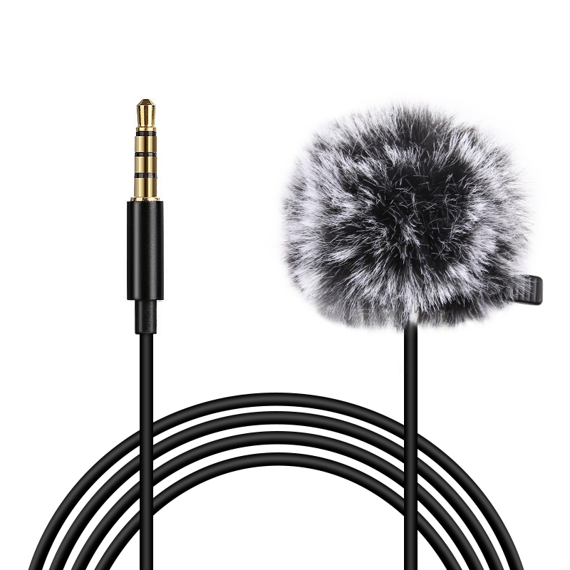 PULUZ 1.5m 3.5mm Jack Lavalier Wired Condenser Recording Microphone In Stock ราคา 183 บาท*ส่งฟรี
