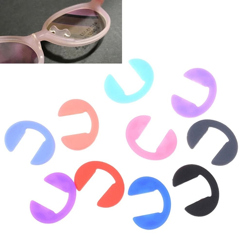 DISKAS Miếng lót Kính mắt trẻ em 2 cái/bộ Hình chữ U Trong suốt Miếng lót kính cho nam Miếng lót Kính mắt nữ Giá đỡ kính Miếng lót kính mắt Miếng đệm mũi Hàn Quốc Móc tai kính mắt