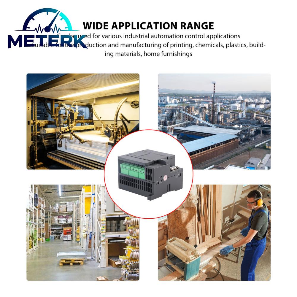 Meterk Bộ điều khiển mô-đun logic lập trình DC24V Đếm tốc độ cao PLC Bảng điều khiển công nghiệp đáng tin cậy với Analog cho sản xuất Giá 1,215,000 Đồng*Miễn phí vận chuyển
