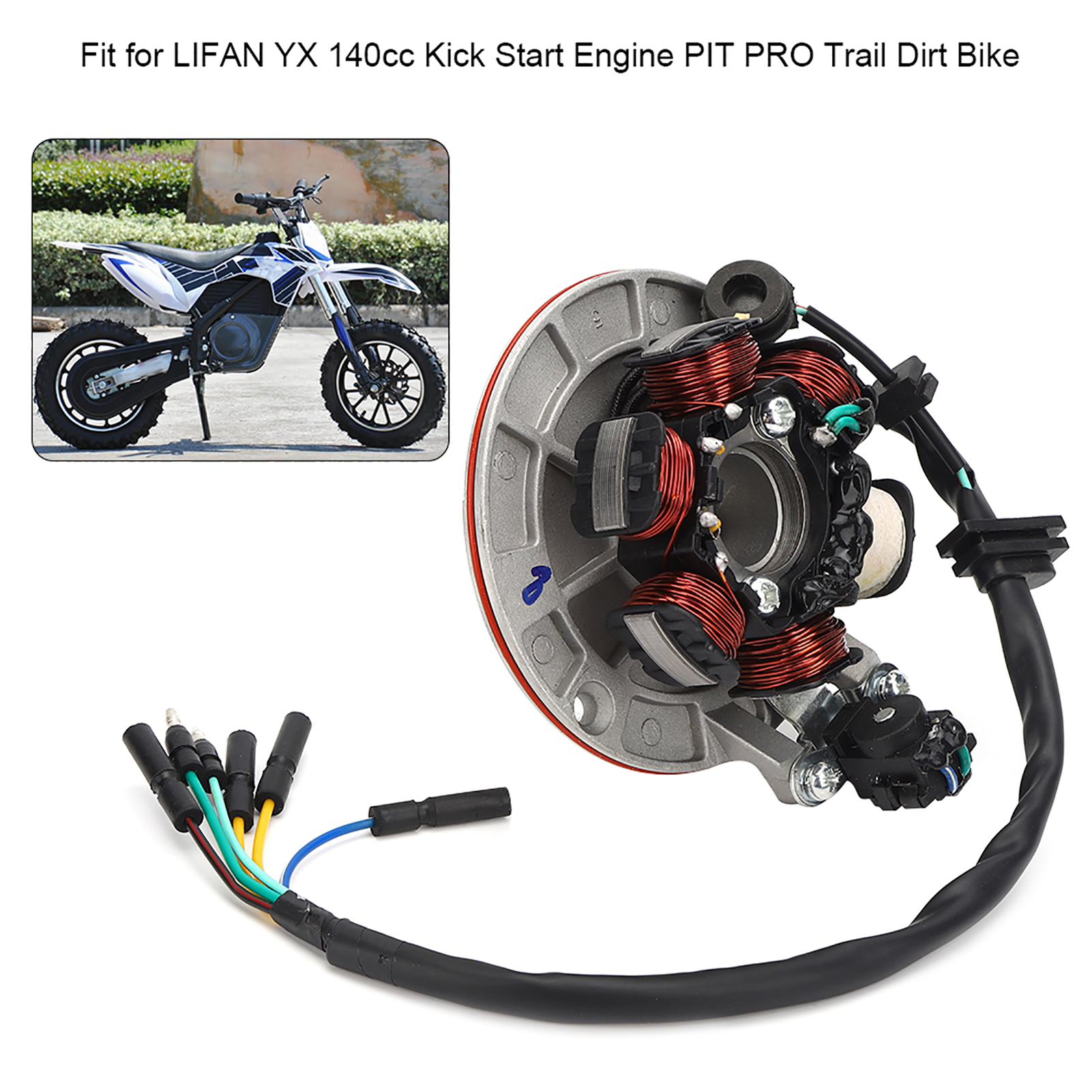 Xtato từ tấm phù hợp cho Lifan YX 140cc động cơ khởi động máy Pit Pro Trail Dirt Bike