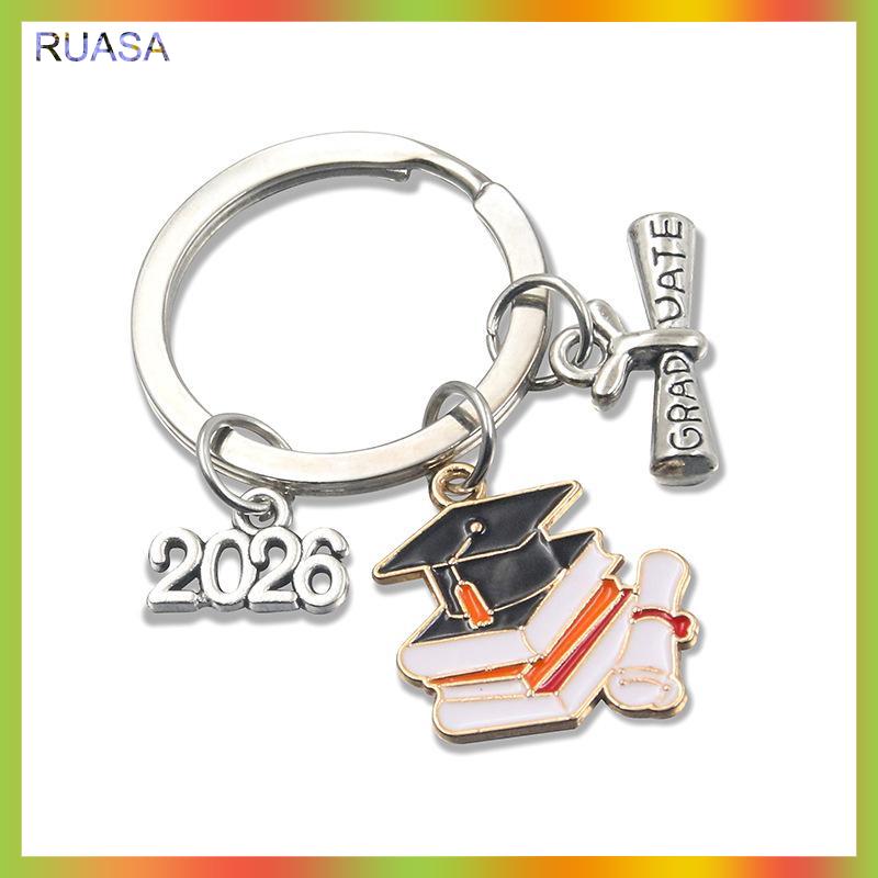 RUASA Lớp học của 2026 tốt nghiệp cap Gown Keychain kim loại sinh viên lưu niệm quà tặng cho buổi lễ và các sự kiện trường học - 5