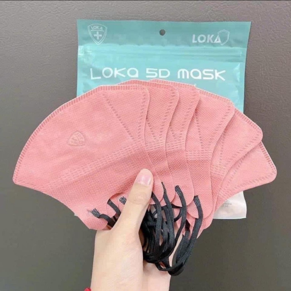 HỘP 100 CÁI KHẨU TRANG 5D LOKAS NHIỀU MÀU