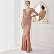 Sequin Fishtail Evening Gown for Women by 