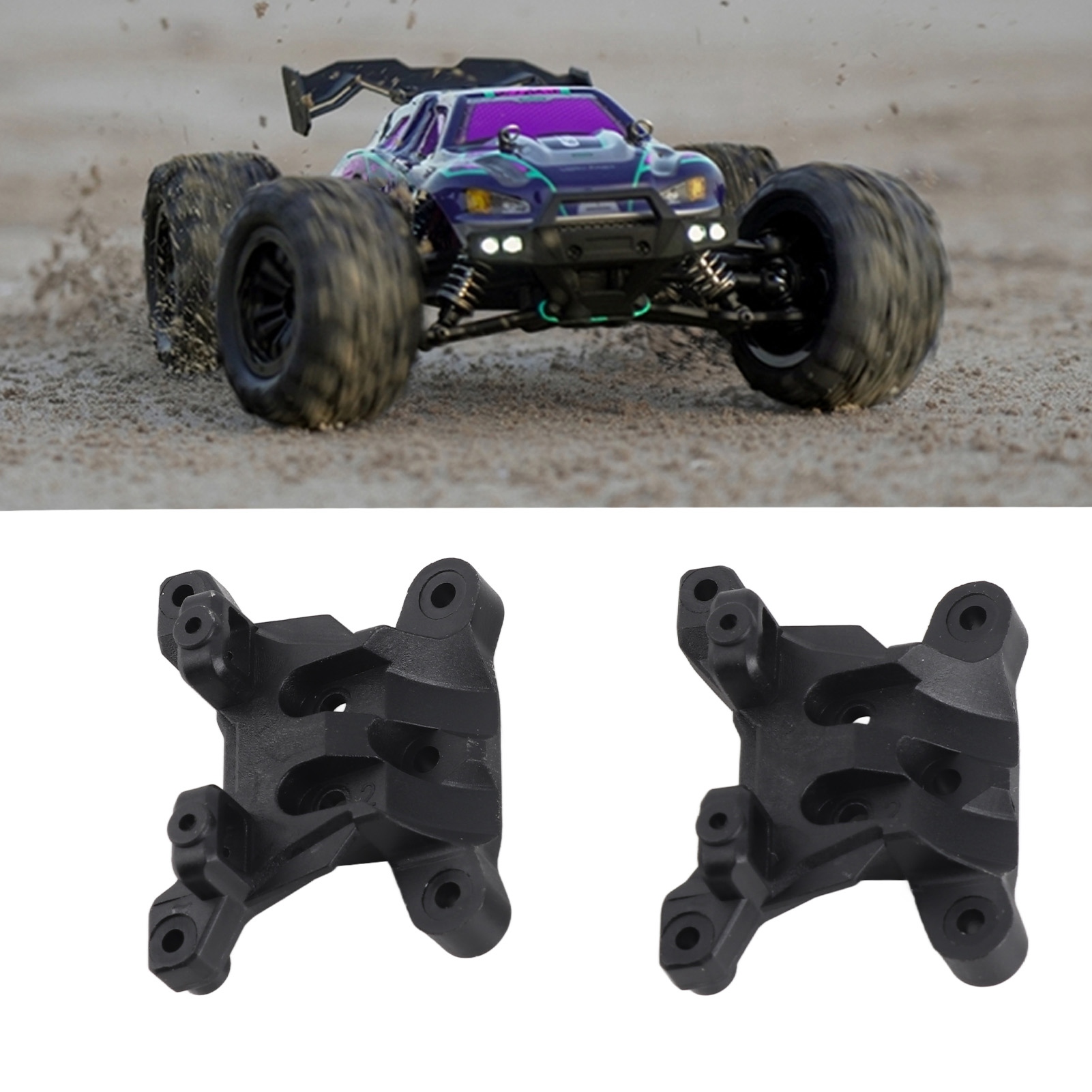 Ritoeasysports 2 Giá Đỡ giảm xóc thông dụng phía trước phía sau cho scy 16101 16102 16103 1/16 Xe hơi điều khiển từ xa màu đen