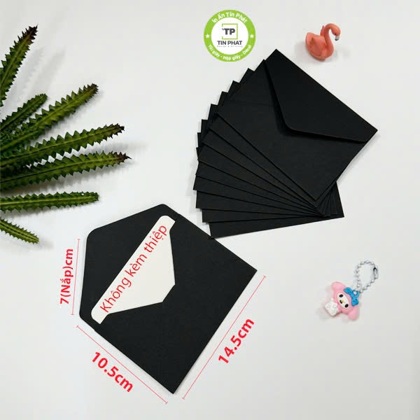 (Combo 100) Bao thiệp mời kích thước A5 A6 A7 bao thư basic phong cách Vintage (giấy kraft nâu / trắng / đen)