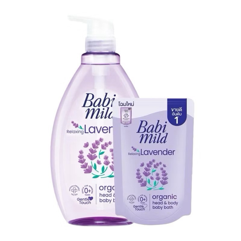 Babi Mild เบบี้มายด์ สบู่เหลวอาบและสระผม 800มล.+แถมฟรี ถุงเติม 350มล.