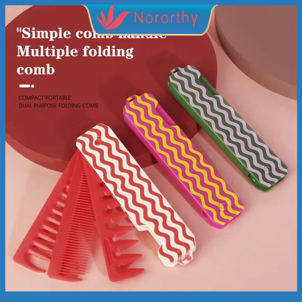 NORORTHY Di động Lược Gấp tóc Nhựa 3 trong 1 Lược Gấp Bỏ Túi Mini Chăm sóc đầu dầu Lược tạo kiểu Để chải chuốt hàng ngày