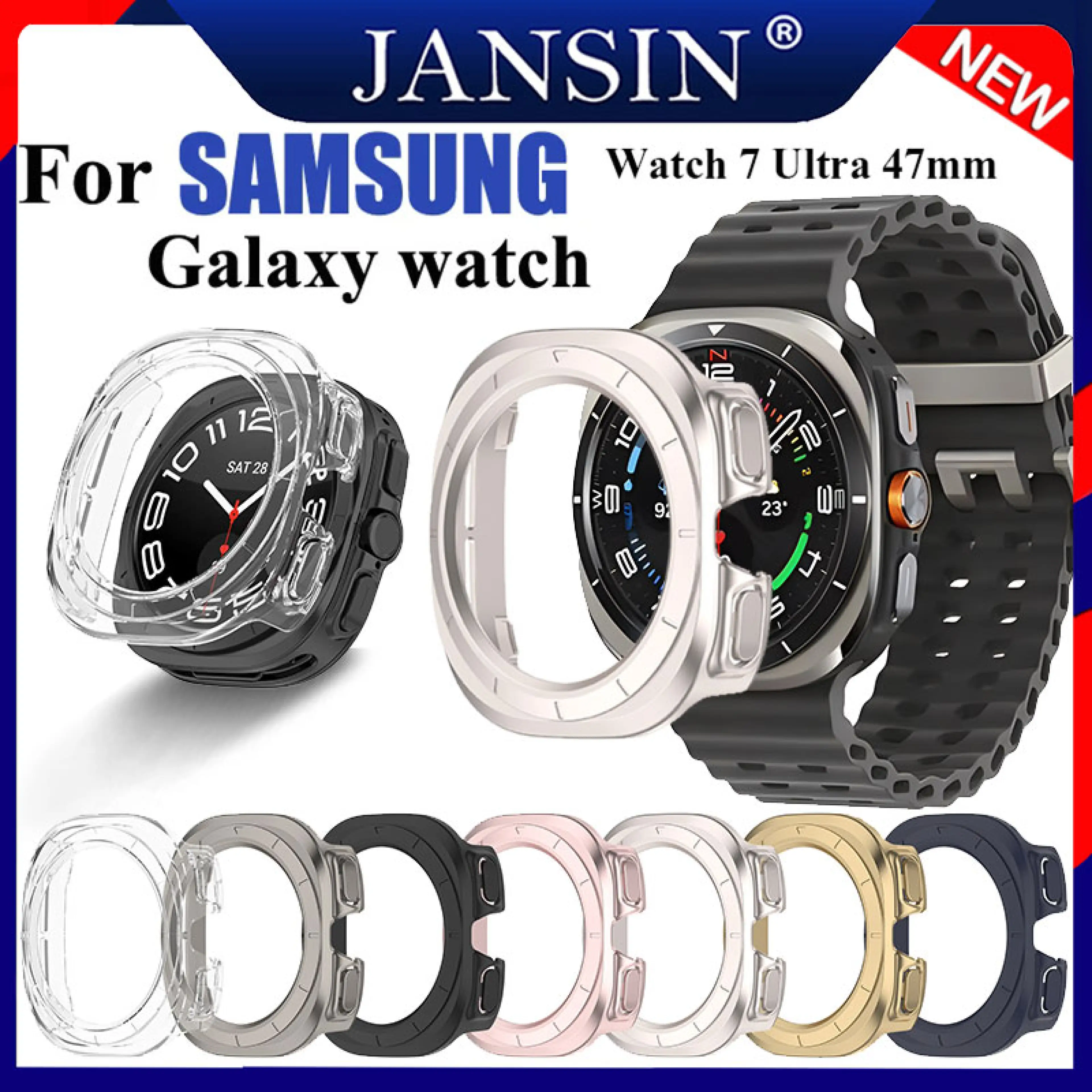 เคส For Samsung Galaxy Watch Ultra 2025 เคสนาฬิกาข้อมือ PC แบบแข็ง น้ําหนักเบา บางพิเศษ ไม่มีตัวป้องกันหน้าจอ Galaxy Watch Ultra 47mm Smart Watch