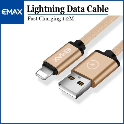 eMax Maxcable Nylon Data Cable 2.4A Fast Charging for Lightning Micro USB Type C for Android iPhone 1.2m/2m