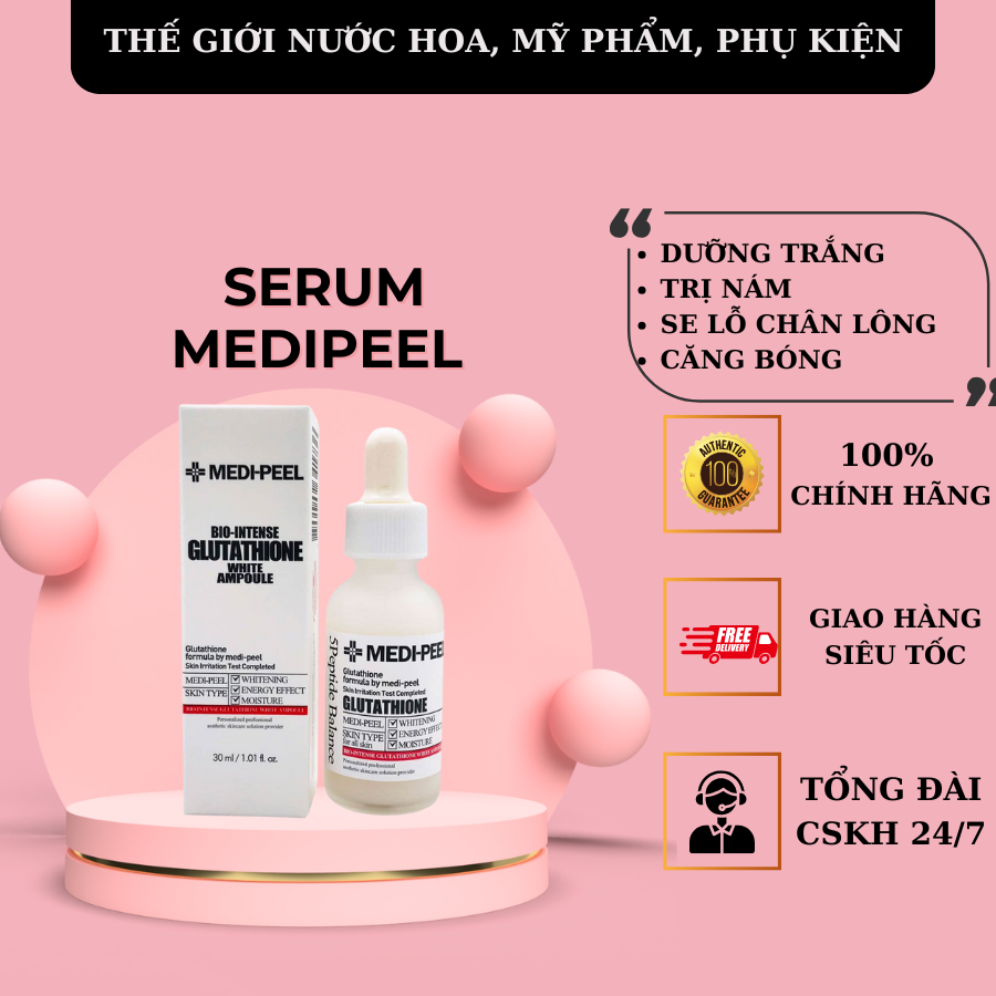 Combo Medipeel Serum Dưỡng Trắng MEDIPEEL Glutathione 600 White Combo Serum Và Kem Dưỡng Medipeel