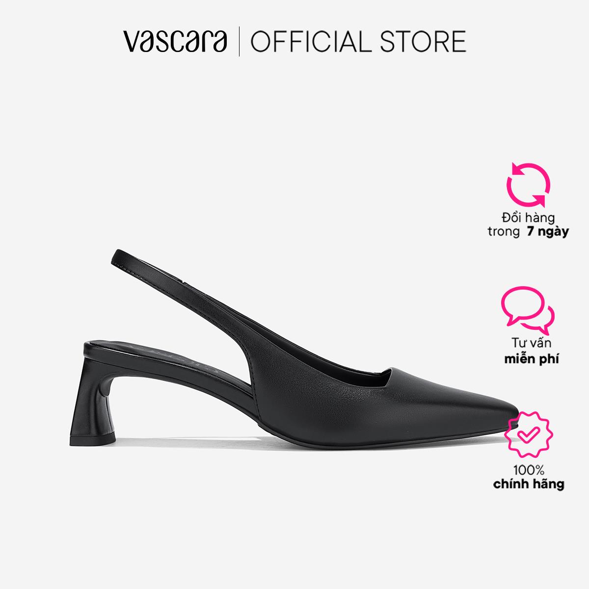 [Voucher 10%] Vascara Giày Slingback Gót Trụ - BMN 0671