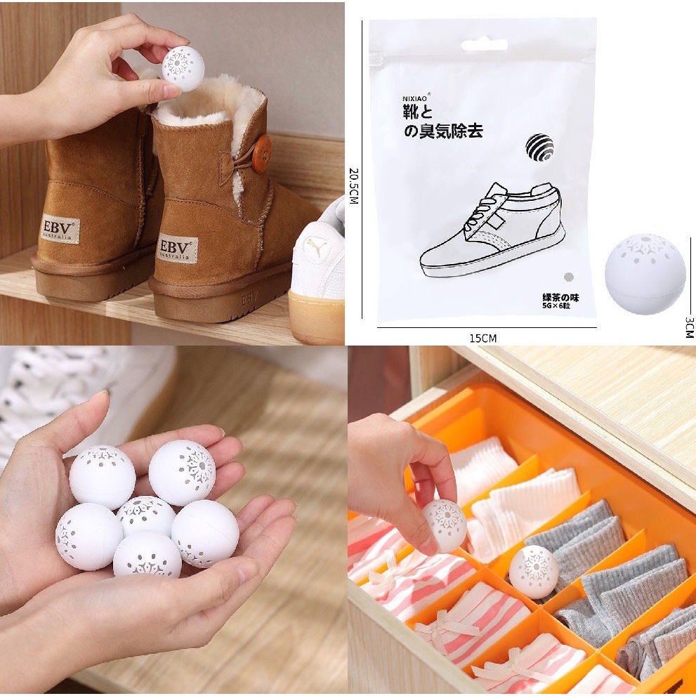 [FREESHIP] COMBO 6 VIÊN THƠM KHỬ MÙI GIÀY, QUẦN ÁO ĐA NĂNG