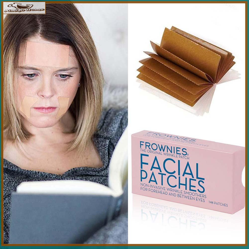 Frownies Facial Patches Non Invasive Wrinkle Smoothers for Forehead & Between Eyes, 144 Patches