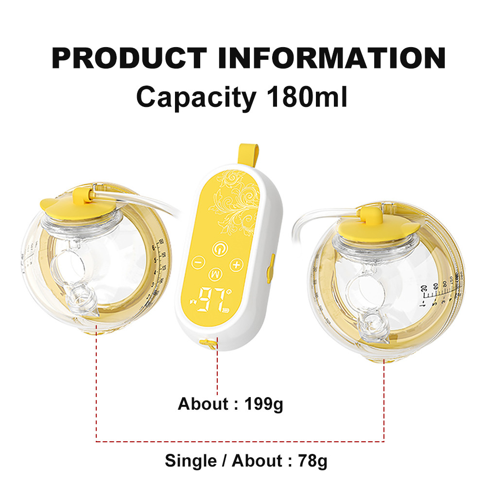 Breast Pump Massager Hands Free Wireless Double Susu Painless Wearable Electric